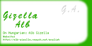 gizella alb business card